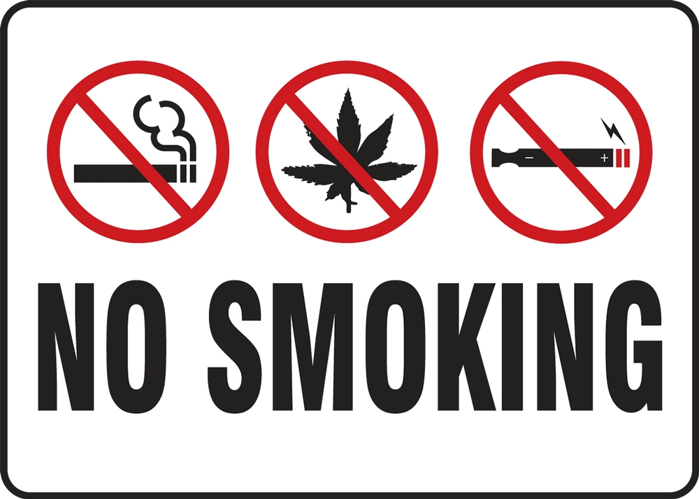 There is NO SMOKING of any kind allowed anywhere on the All Saints'...